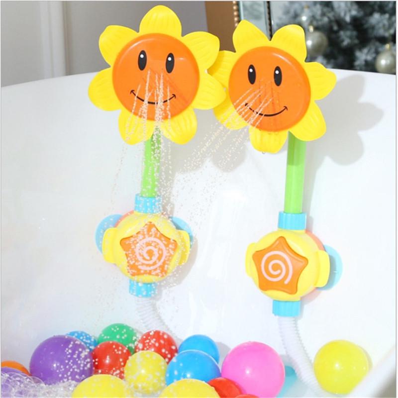 Elektrische Sonnenblumendusche Sommer-Babydusche Sonnenblumenspray Manuelle Dusche Badezimmer Kinderspielzeug