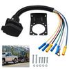 American Car Connector with Bracket 7 Way Female End Trailer Socket Multi-Function for Trailers Campers Outdoor Activities
