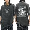 Anime Berserk Guts Vintage Washed T Shirt Manga Gatsu Griffith Zodd T-shirts Women Clothing Cotton Casual Oversized T-Shirt