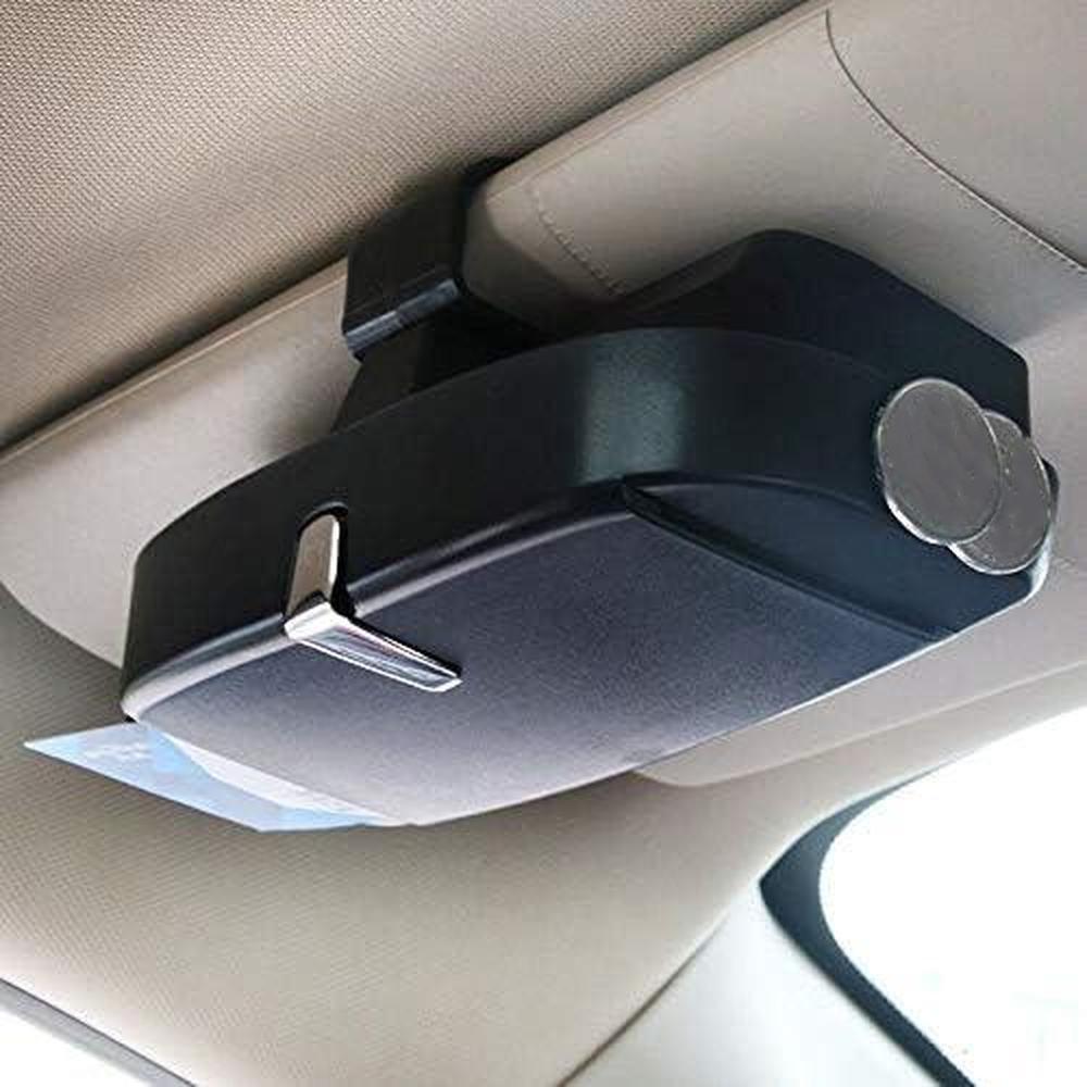 Car Glasses Case Sunglasses Holder Storage Box For all universal car models Car Sun Visor Glasses Car Accessories