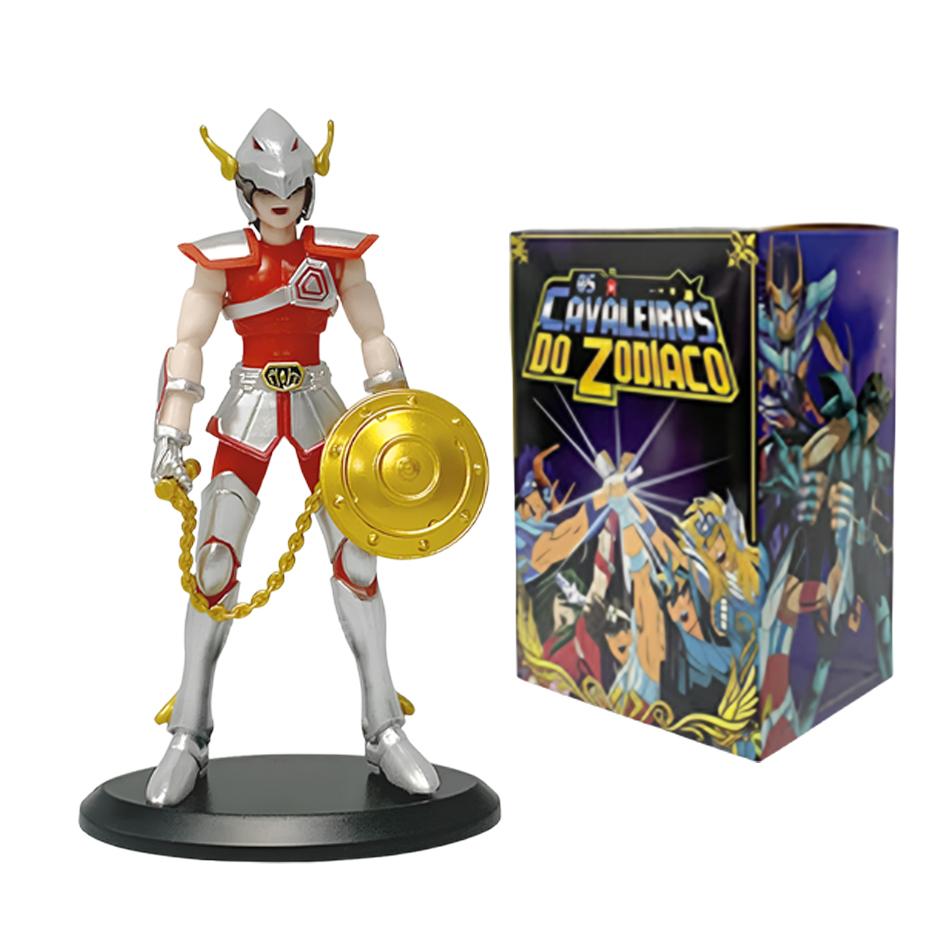 18CM Anime Figure Phoenix Ikki Hyoga Seiya Shiryu Standing Armor Model Children's Toys PVC Box Desktop Collection Decoration