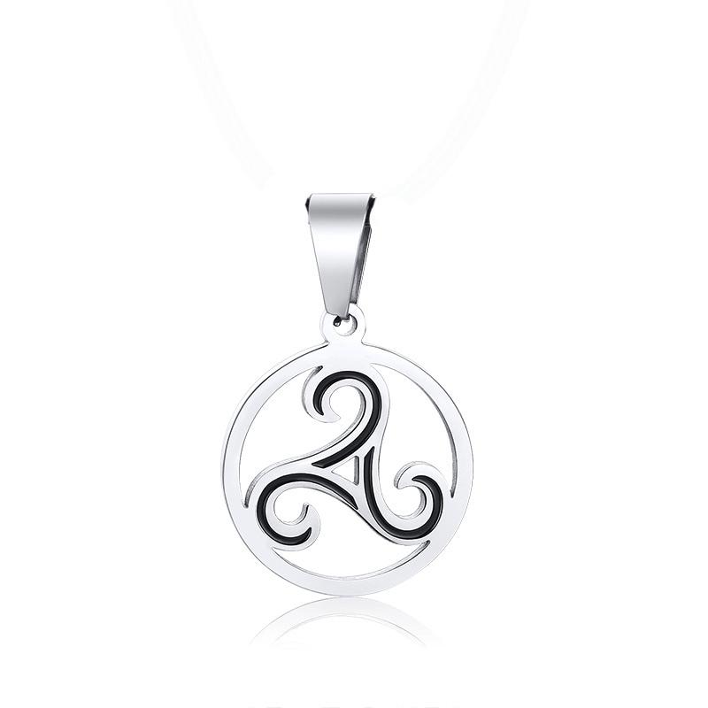 Wisiorek Triskelion Potrójna Spirala Naszyjnik Triskele Stal Nierdzewna Bbc Renesans Biżuteria Unisex