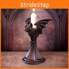 Decorative Bat Candle Holder Crafted From Resin Elegant Gothic Style For Festive Displays