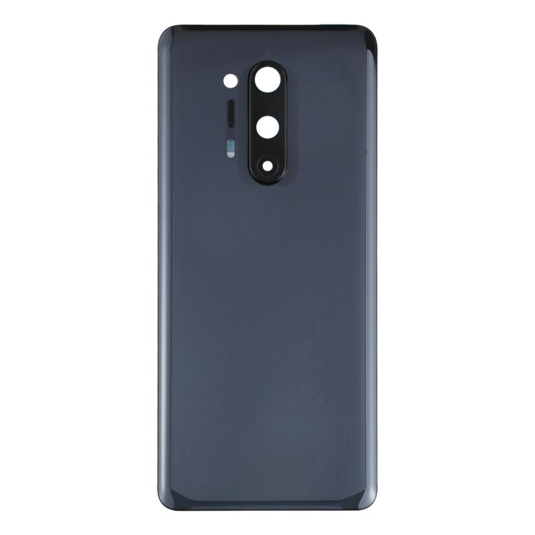 

Для OnePlus 8 Pro Корпус батареї з клейкою наліпкою+Кришка об єктива камери Black
