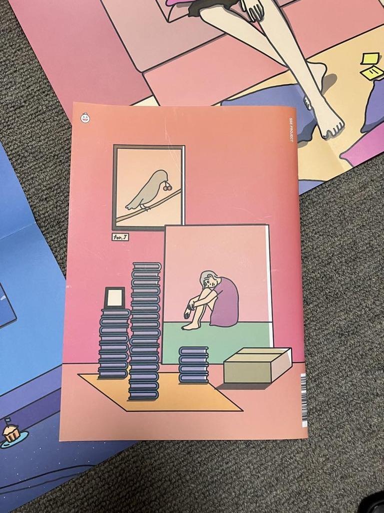 [USED] SHIN MORAE NEON CAKE ZINE Poster Postcard