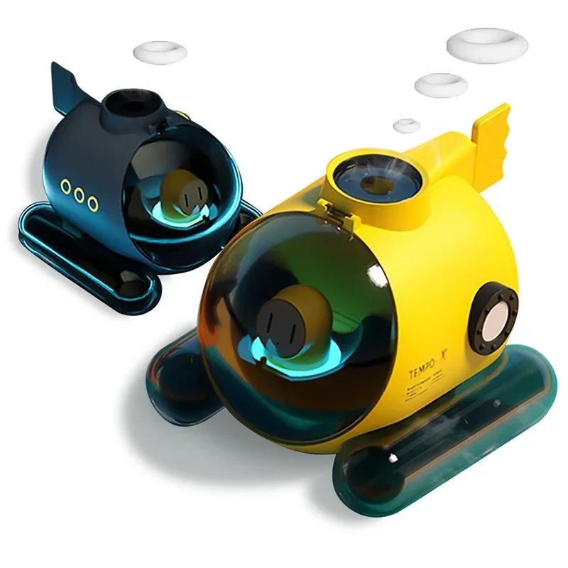 

Follow Music Diffuser Smoke Ring Humidifier Submarine Colorful Atmosphere LED Light 250ml Capacity Mist Maker For Home Desk