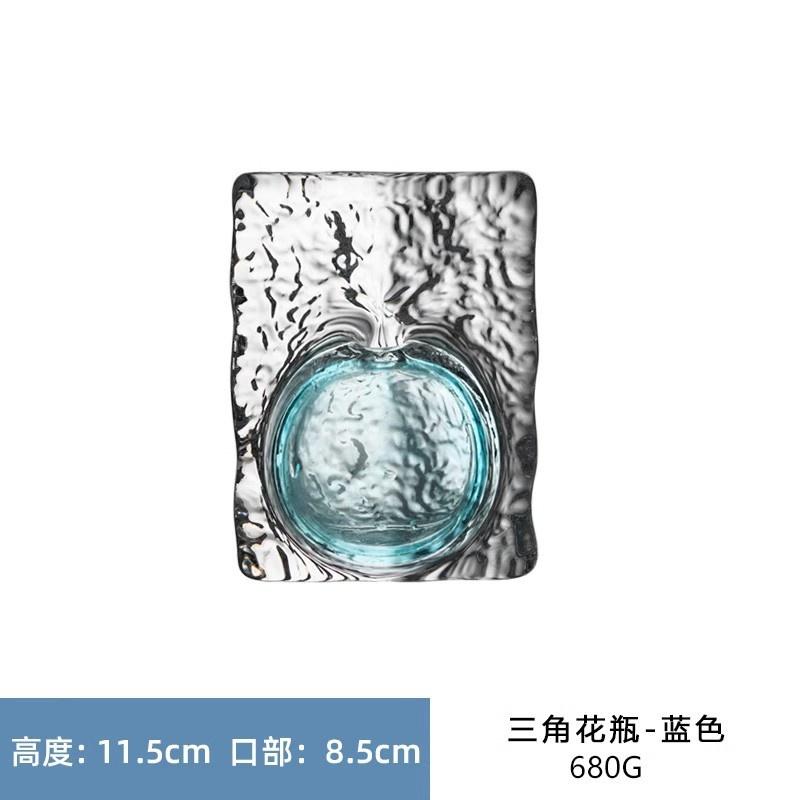 

Handmade Crystal Glass Vase Heart Shape Mini Flower Holder Desktop Transparent Bud Vases For Home Office Decoration