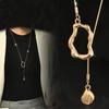 Yupsk Stainless Steel Irregular Y-shaped Long Necklace for Women Charm Party Accessories High-quality Fashion Pendant Gifts