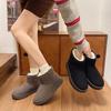 Snow boots women's short tube new winter snow cotton shoes piled thickened bread shoes warm women