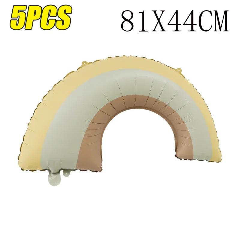 Cute Cartoon Frosted Aluminum Film Balloon Rainbow Police Car Plane Bear Birthday Balloon Party Layout Scene Decoration