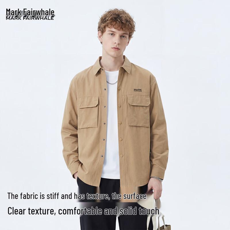 MARK FAIRWHALE Men s Long Sleeve Casual Shirt 2XL