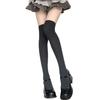 Solid Color Knee Socks, Girls Junior High School Bottom Socks, Lolita Skirt Jk Pleated Skirt Stockings