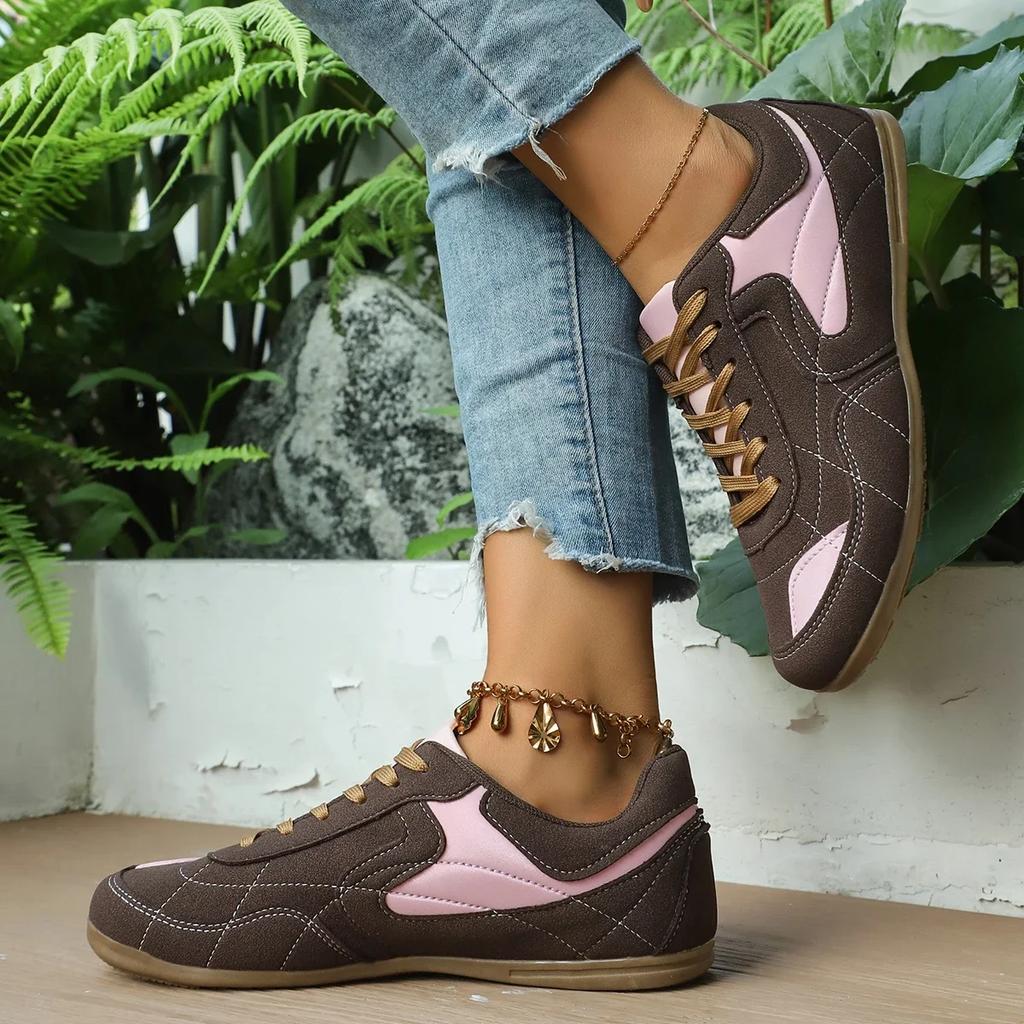 2025 New Women Sneakers Lace Up Comfortable Anti-slip Women Designer Shoes Casual Spring Flat Sneakers Women Zapatos De Mujer