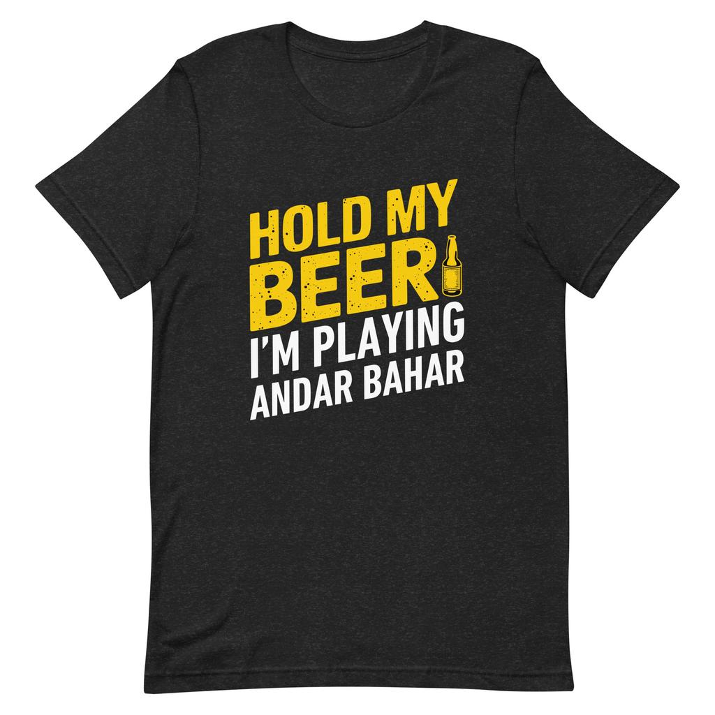 Hold My Beer Andar Bahar T-Shirt – Funny Indian Card Game Design
