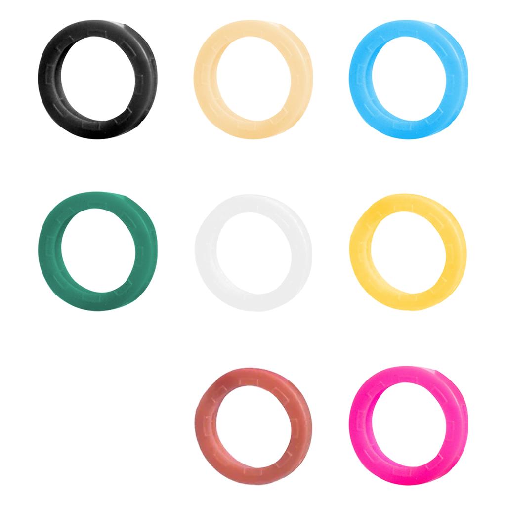 Pack Of 8 Multicolor Key Caps Accessory for Effortless Organization with Assorted Shape Mixed Color Key Sleeves