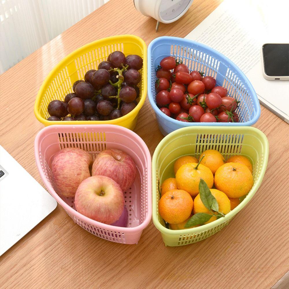 Durable Drain Strainer Basket Kitchen Household Vegetable Drain Basket Water Fruit Basket