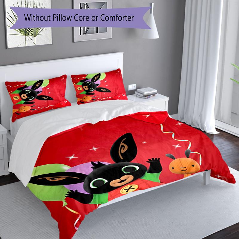 3pcs Bing Pattern Bedding Set Duvet Cover Set Includes Duvet Cover &pillowcases, Perfect All Season Bedroom Decoration & Gift