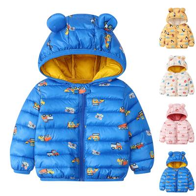 Boys And Girls' Cotton Clothes, Small And Medium-sized Children's Lightweight Hooded Down Cotton Clothes