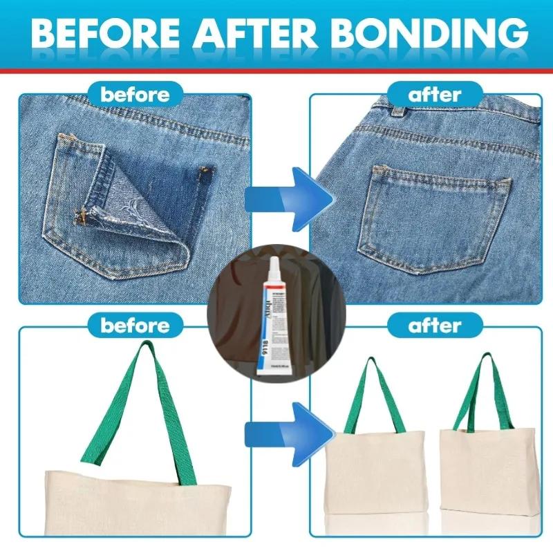 15ml Strong Fabric Glue Transparent Quick Dry Fabric Patching Glue Multipurpose Waterproof Fabric Sewing Glue Repair Tool