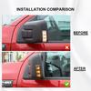 Car Reverse Mirror Turn Signal Light Lamp Decoration Guard For Ford F150 2021 Up Accessories Smocked Black