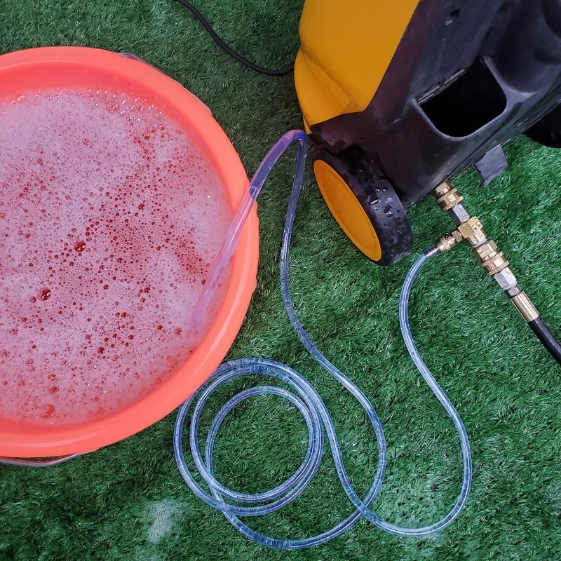 1 Set 3/8 Inch Quick Connect Downstream Injector Kit for Pressure Washer Power Washer Chemical Injector Soap Injector 4000 PSI