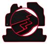 Velour Floor Mats with Red Edge For: Peugeot 5008 I Crossover (2009-2017)