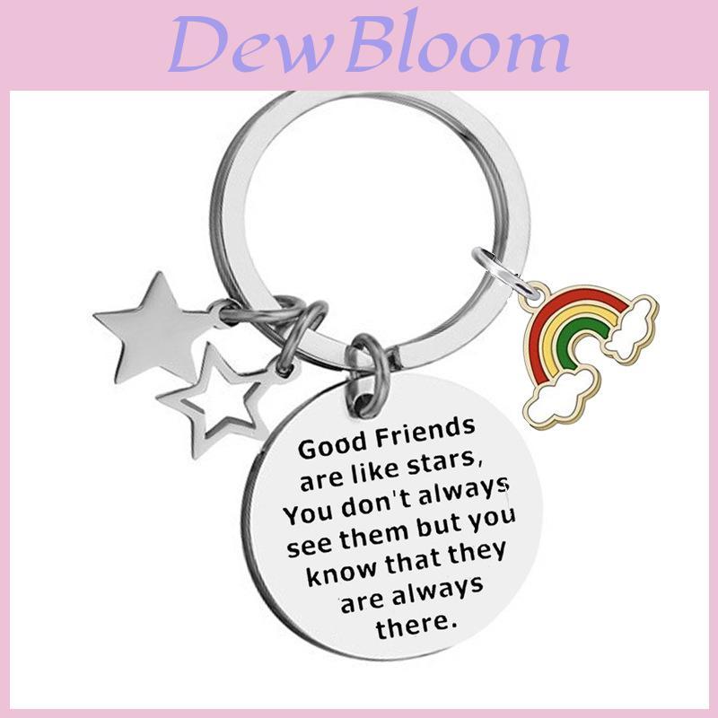 Stainless Steel Keychain Rainbow Charm Friendship Gift For Birthdays Travel And Graduations