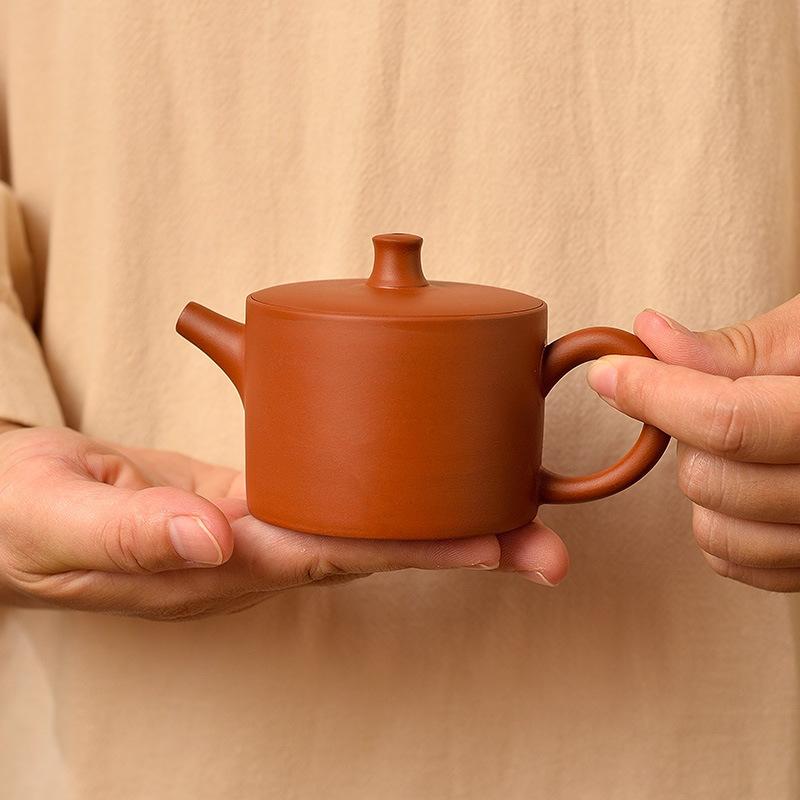 Hand-pulled cinnamon pot to make tea, pure handmade purple clay pot household kung fu tea set