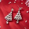 Glänzendes Herz Zirkon Strass Stern Weihnachtsbaum Hängeohrringe Weihnachtsbaum Hängeohrringe Feiertagsparty Schmuck für Frauen Männer