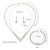 Jewelry Set Wedding Accessories Necklace Earrings Bracelet Three-Piece Evening Dress Wedding Batch