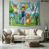 Pocket Monster Wandteppich Ästhetisches Wandbehang Gedruckter Stoffdecke Dekorative Wandteppiche für Schlafzimmer Wohnzimmer Heimdekoration