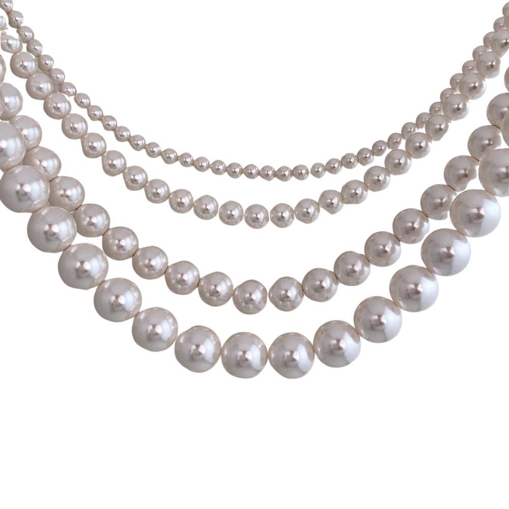 Elegant White Pearl Necklace Set: Multi-Spec Choker & Sweater Chain for Women