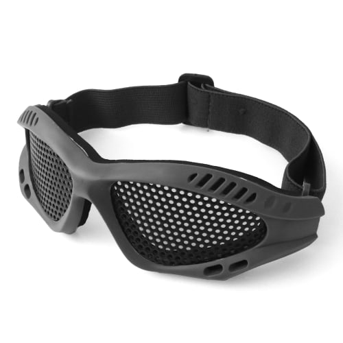 SHENKEL Tactical Mesh Goggles with Eye Protector, Compact and Lightweight, Black (glass-006bk)