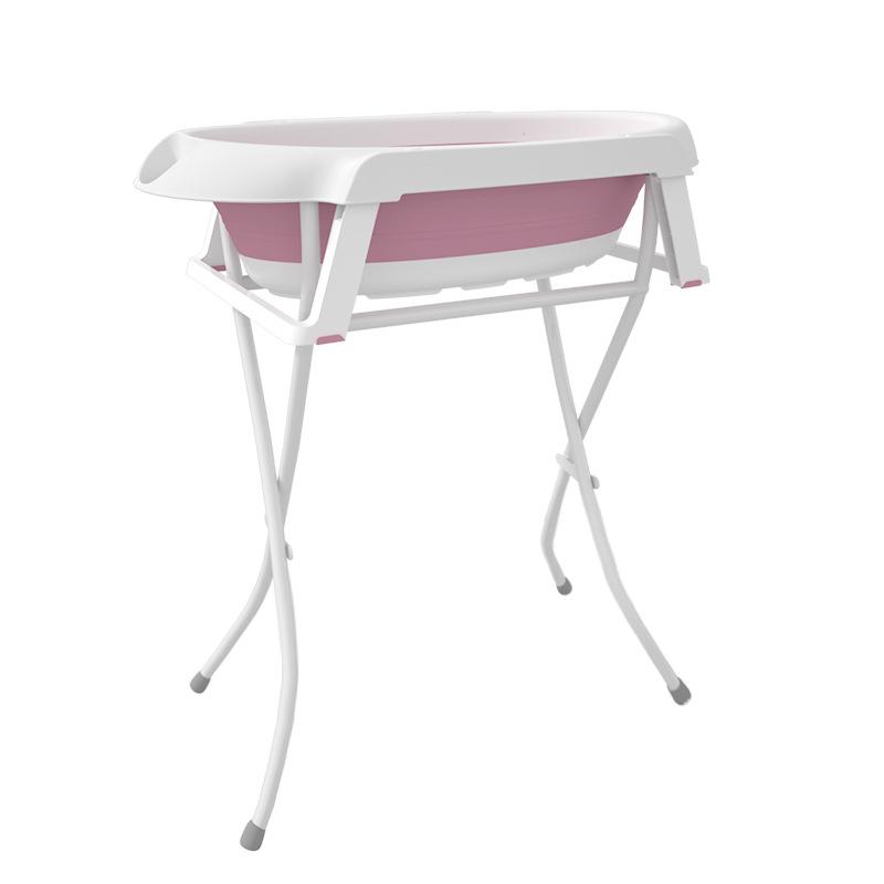 Newborn Bath & Care Station: Infant Bathtub, Diaper Changing, Drying Rack - No Bending