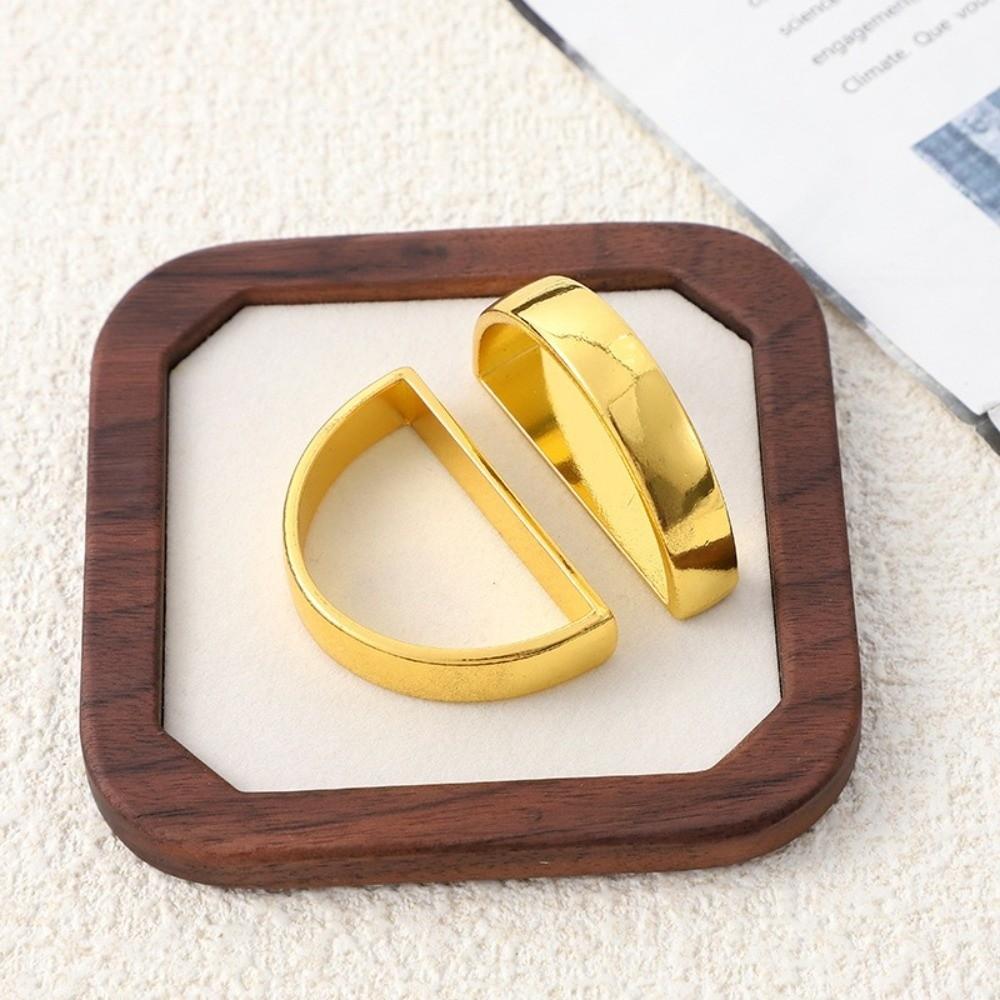 4pcs Zinc Zinc Zinc Alloy Napkin Holder D Shaped Tissue Ring Multifunctional Napkin Buckles  Table Settings