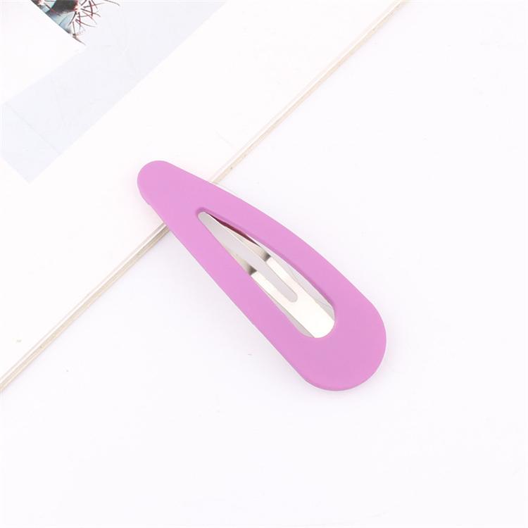 PL Water Drop Type Matte Texture Bb Clip Candy Color Cross Word Korean Girl Heart Hair Clip