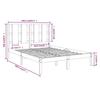 Solid Wood Bed 135 x 190 cm