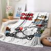 1PC Custom Name Sheepworld Patterned Flannel Blanket Suitable For All Seasons for Home Decor Warmth and Comfort Gifts Holiday Present