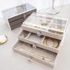 Three-Layer Acrylic Jewelry Storage Box - Drawer Style for Earrings, Rings, Necklaces, and Bracelets