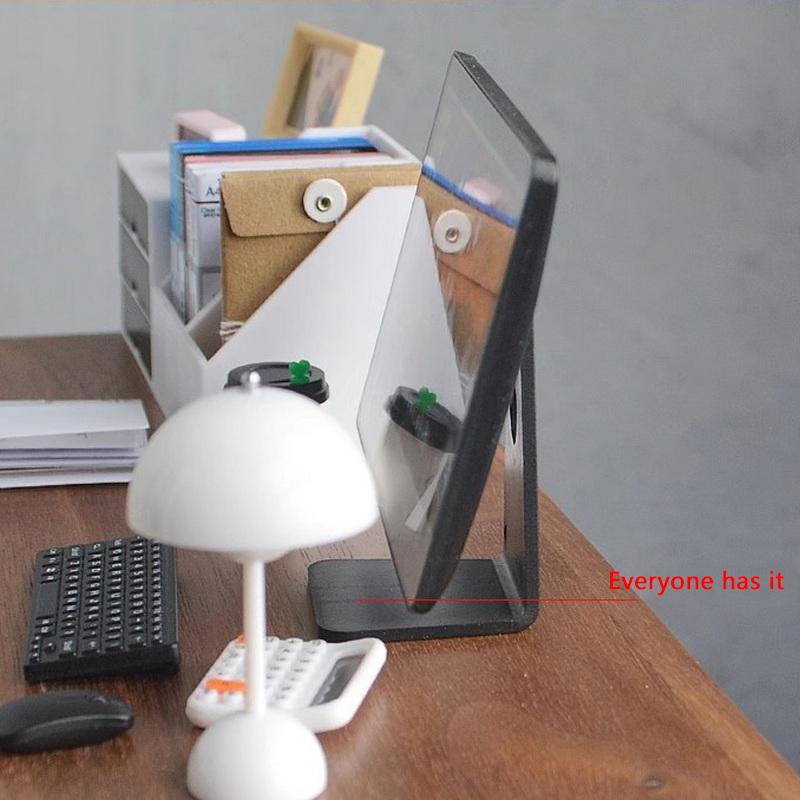 Puppenhaus-Arbeitszimmer im Maßstab 1:12, 1 Set Mini-Computermaus und Tastatur, Miniatur-Simulationsmodell für Miniaturmöbelzubehör