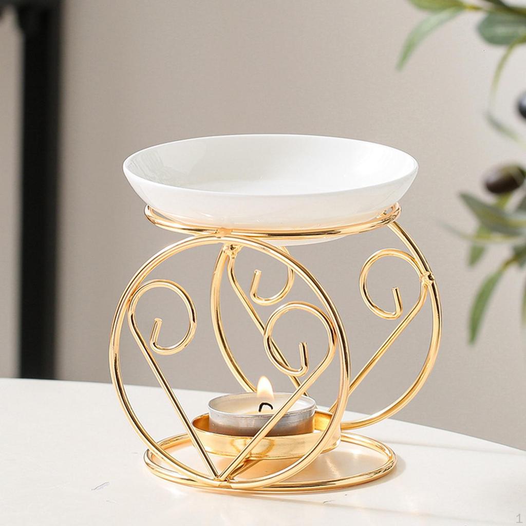 Ceramic Essential Oil Burner Furnace Desk Melt Warmer Tealight Holder for Indoor Room Wedding Gift