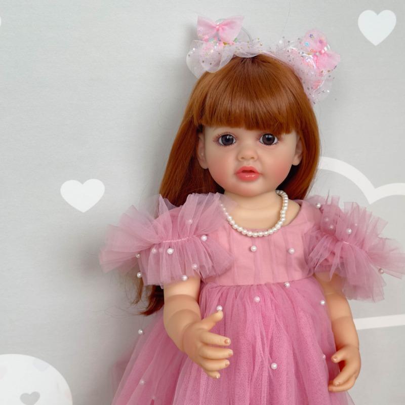 Lifelike 55cm Full Silicone Body Reborn Baby Doll Betty So Truly Like Toddler Baby Dolls for Girls Straight Leg Standing Reborn Boneca Menina Kid Gift