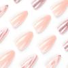 Wearable Nude Pink Glitter Nail Art Tips