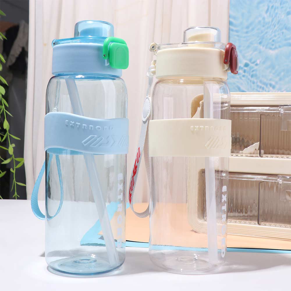 Leak Proof Colorful Plastic Cup PC Outdoor Sports Kettle 800ml Sports Water Bottle  Unisex