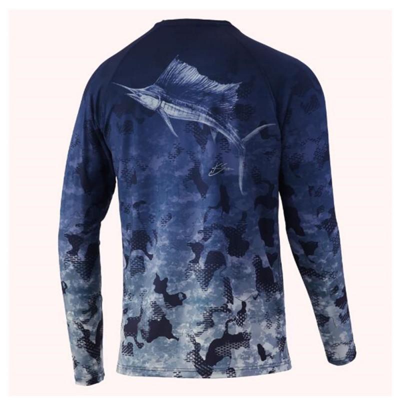 HUK Fischbekleidung Neues UPF+50 Eisgarn Leicht Atmungsaktiv Schnelltrocknend Langarm-T-Shirt