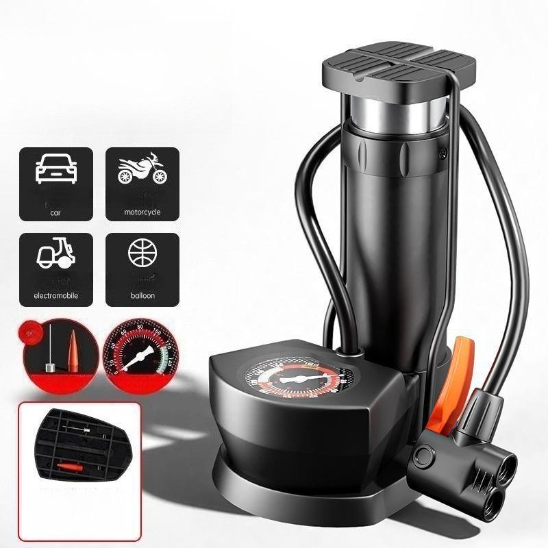 Foot Pump, Household Bicycle High-pressure Air Pump, Portable Basketball Air Hose Single-cylinder version чёрный