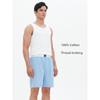 American Retro Elastic Pure Cotton Thread Men Vest Summer Pure Cotton Sweat Absorbing Bottoming Shirt Sports Tank Top Sleeveless T-shirt