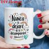 11oz Spanish Christian Mug with "I Will Never Leave You Nor Forsake You" Verse - Colorful Heart & Spanish/English Scripture, Dishwasher Safe Ceramic C