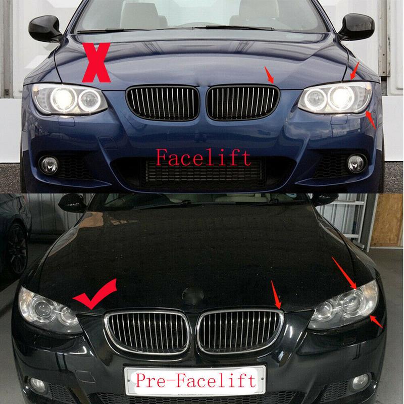 Car Headlight Cover Clear Lens Replacement for BMW E92 E93 2006-2009 Pre-LCI M3 2008-2012