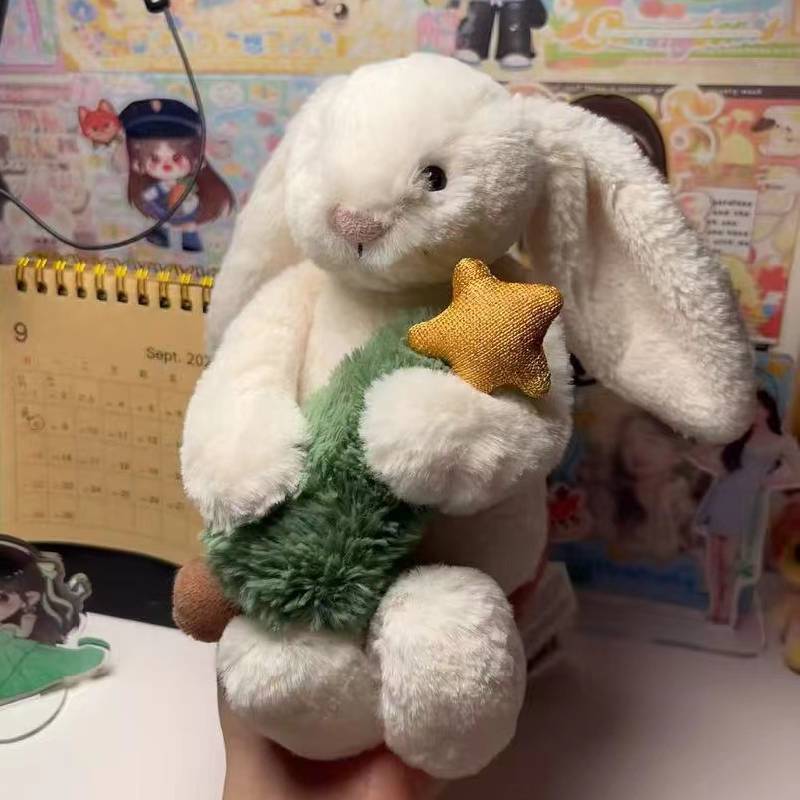 Bunny Bashful With Candy Cane Plush Doll Stuffed Animal Playroom Gifts Decor